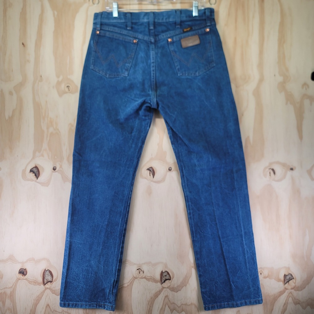 Wrangler Jeans Mens 34x30 Blue Excellent 13MWZ Cowboy Cut Straight Leg Denim - Picture 3 of 7